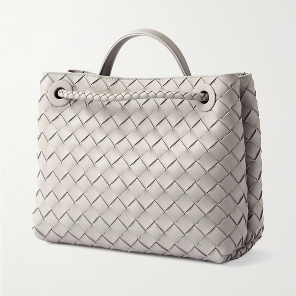 Bottega Veneta Gray Woven Tote with Gold Accent - Picture 3 of 5
